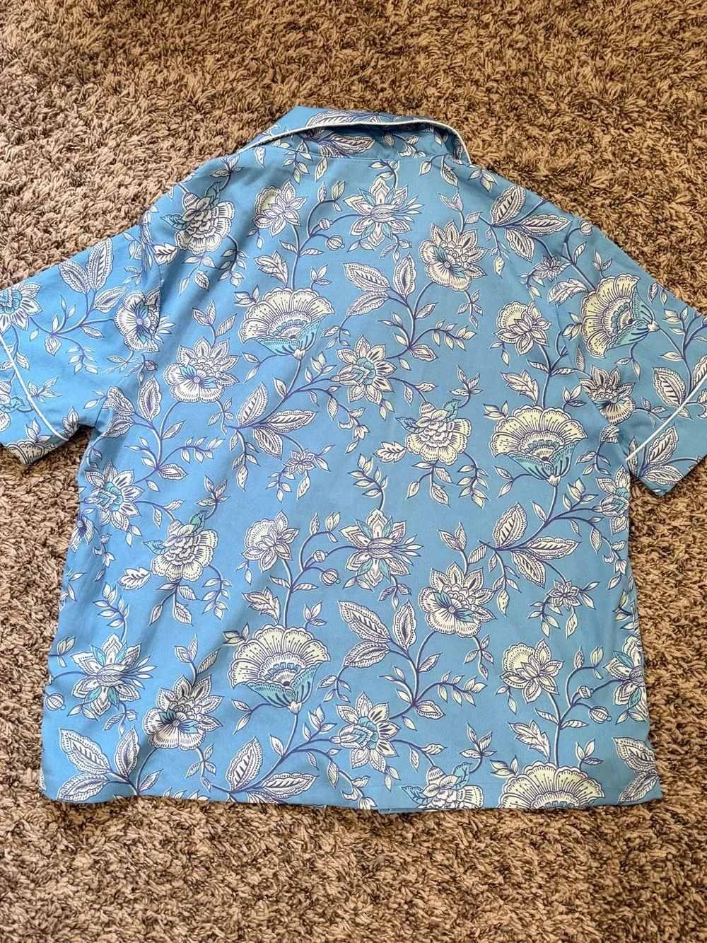 Rachel Zoe Light Blue Floral Short Pajama Set